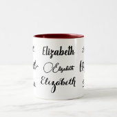 Tasse 2 Couleurs Nom personnalisé personnalisé personnalisé Script (Centre)