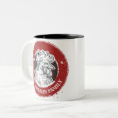 Tasse 2 Couleurs NOM Personnalisé Poulet Personnalisé Coq Pays (Devant gauche)