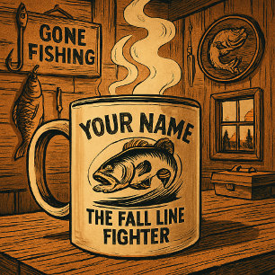 Tasse 2 Couleurs Nom personnalisé pour la ligne de chute du bass