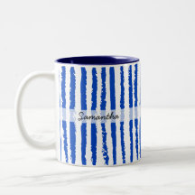 Nom personnalisé Prépa bleu rayé