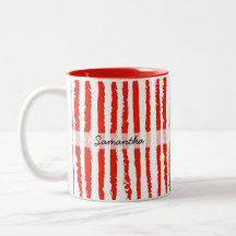 Nom personnalisé Prépa Rayé Rouge
