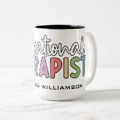 Tasse 2 Couleurs Nom personnalisé Professionothérapeute Dons OT (Devant droit)