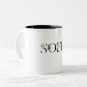 Tasse 2 Couleurs Nom Sofia. (Devant gauche)