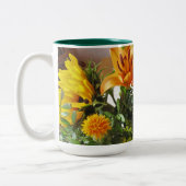 Tasse 2 Couleurs Nom sur Beau Tournesols d'automne 15oz (Gauche)