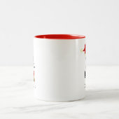 Tasse 2 Couleurs Nom Z Élégant Écriture Moderne Noël (Centre)