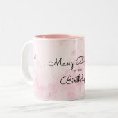 Tasse 2 Couleurs Nombreuses Bénédictions Papillon Anniversaire (Devant gauche)