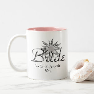 Tasse 2 Couleurs Noms et date de la mariée