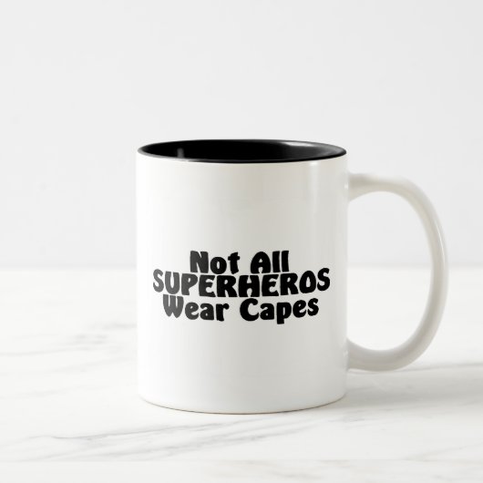 Tasse 2 Couleurs Non tous les caps d'usage de SUPERHEROS (Droit)