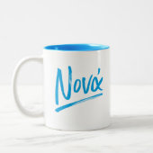 Tasse 2 Couleurs Nona Grecque bleu (Gauche)