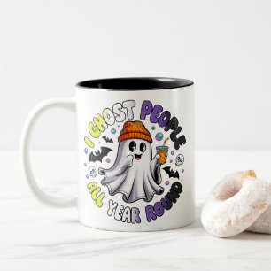 Tasse 2 Couleurs Nonbinaire Funny Halloween – Je hante les gens