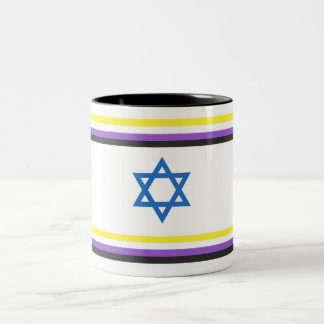 Tasse 2 Couleurs Nonbinary Israel Pride Flag