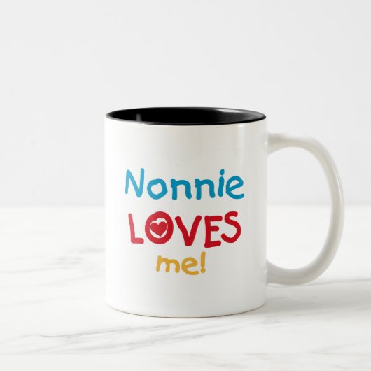 Tasse 2 Couleurs Nonnie aime moi t-shirts et cadeaux (Droit)