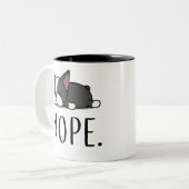 Tasse 2 Couleurs Nope Boston Terrier (Devant gauche)