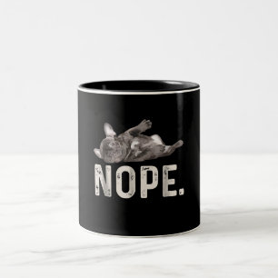 Tasse 2 Couleurs Nope Lazy French Bulldog Amoureux des chiens Cadea
