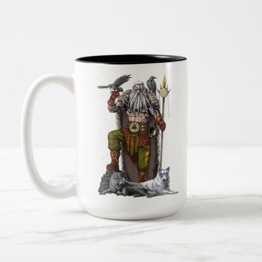 Tasse 2 Couleurs Norse Viking Dieu Odin (Gauche)
