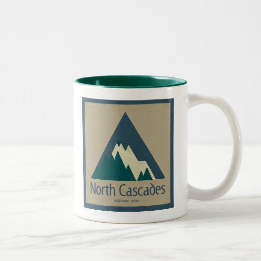 Tasse 2 Couleurs North Cascades Parc National Rustique (Droit)