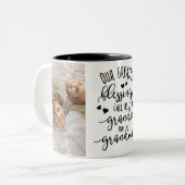 Tasse 2 Couleurs Nos plus grandes bénédictions Appelez-nous grand-p (Devant gauche)