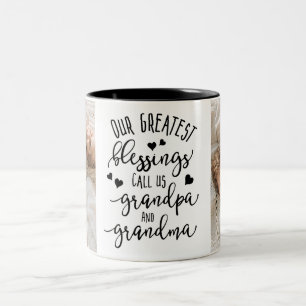 Tasse 2 Couleurs Nos plus grandes bénédictions s'appellent Papy et