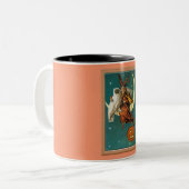 Tasse 2 Couleurs Nostalgy Halloween Witch & Owl (Devant gauche)