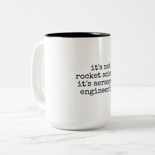 Tasse 2 Couleurs Not Rocket Science Funny Aerospace Engineer Gift (Devant gauche)