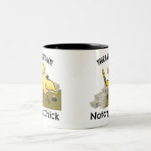 Tasse 2 Couleurs Notaire Chick Jaune Plumes Quill Nom Customisé (Centre)