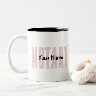 Tasse 2 Couleurs Notaire Public Faded Red Big Font Customisé