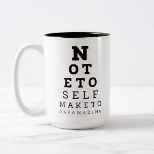 Tasse 2 Couleurs Note de test pour la vue pour rendre maintenant Ex