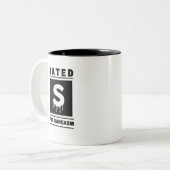 Tasse 2 Couleurs Note 'S' pour le sarcasme (Devant gauche)