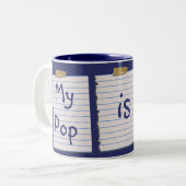 Tasse 2 Couleurs Notes d'amour pour le bruit (Devant gauche)