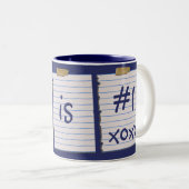Tasse 2 Couleurs Notes d'amour pour le bruit (Devant droit)