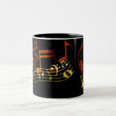 Tasse 2 Couleurs Notes de musique (Centre)
