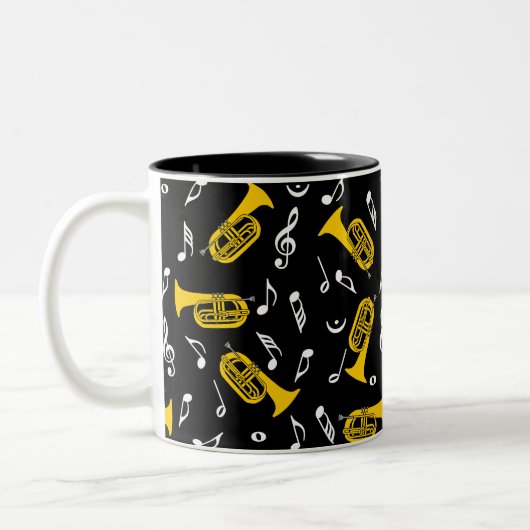 Tasse 2 Couleurs *Notes de musique Baritone Marching (Gauche)