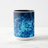 Tasse 2 Couleurs Notes de musique Blue Glow (Centre)
