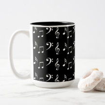 Notes de musique noir et blanc