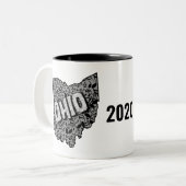 Tasse 2 Couleurs Notes musicales de l'Ohio (Devant gauche)