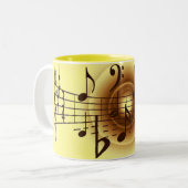 Tasse 2 Couleurs Notes musicales élégantes (Devant gauche)