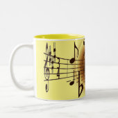 Tasse 2 Couleurs Notes musicales élégantes (Gauche)