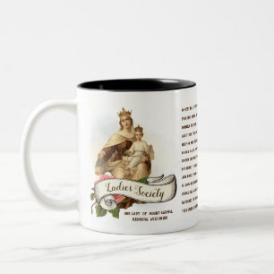 Tasse 2 Couleurs Notre Dame du Mont Carmel Prière Jésus Scapulair