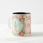 Tasse 2 Couleurs Notre Madame d'anniversaire centennal de Fatima (Devant gauche)