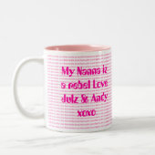 Tasse 2 Couleurs Nous aimons Nanna (Gauche)