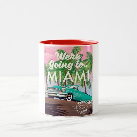 Tasse 2 Couleurs Nous allons à Miami (Centre)