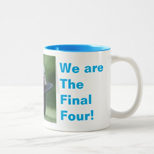 Tasse 2 Couleurs Nous sommes les 4 mini cochons finaux (Droit)