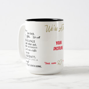 Tasse 2 Couleurs Nous sommes une équipe, cadeau d'anniversaire Mari