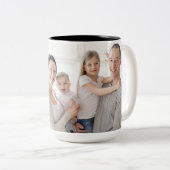 Tasse 2 Couleurs Nous t'aimons Grand-mère Élégant script Photo pers (Devant droit)