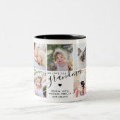 Tasse 2 Couleurs Nous t'aimons grand-mère | Texte de calligraphie c (Centre)