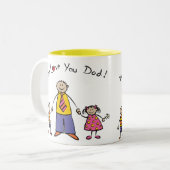 Tasse 2 Couleurs Nous vous aimons fête des pères heureuse de (Devant gauche)