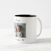 Tasse 2 Couleurs Nous vous aimons Grand-mère Coeurs roses Photo per (Devant droit)