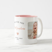 Tasse 2 Couleurs Nous Vous Aimons Grand-Mère Photo moderne Keepsaké (Devant droit)