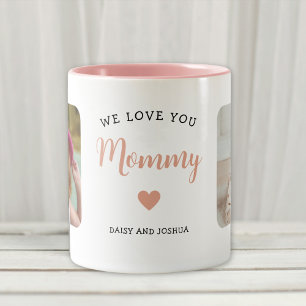 Tasse 2 Couleurs Nous Vous Aimons Mommy 2 Photo Moderne Rose