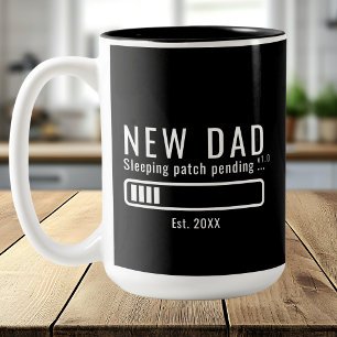 Tasse 2 Couleurs Nouveau Papa Mise à Jour Sommeil Batterie Faible B